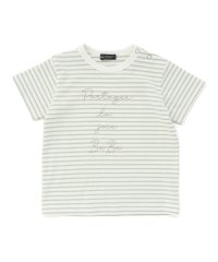 BeBe/ボーダー天竺ステッチ刺しゅうロゴ半袖Tシャツ(80~100cm)/508284479