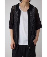 AZUL by moussy/ポロ襟ジップニットトップス/508325969