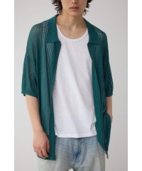 AZUL by moussy/ポロ襟ジップニットトップス/508325969