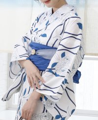HAPPY EXP/ハッピーキュウビン HAPPY急便 セパレート 浴衣 レディース 浴衣セット 簡単！1人で着れる綿セパレート浴衣2点セット（二部式浴衣+帯）/508326207