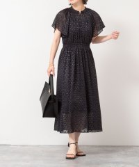 ウォッシャブルシフォンカットプリントワンピース