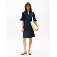 TOMMY HILFIGER/トミー ヒルフィガー TOMMY HILFIGER コットン3/4スリーブシャツワンピース/508327543