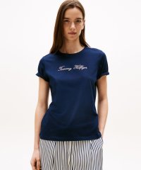 TOMMY HILFIGER/トミー ヒルフィガー TOMMY HILFIGER ルレックススクリプトクルーネックショートスリーブTシャツ/508327545