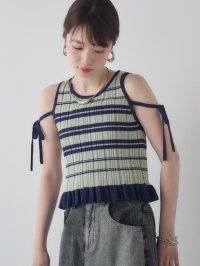 kivi/キヴィ kivi frills border knit/508327560