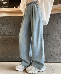 TeddyShop/テディショップ Teddyshop レディース 接触冷感/タック入りデニム風ワイドイージーパンツ/508327931