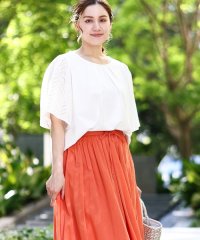 eur3/【大きいサイズ/a.v.v×eur3】リーフレーススリーブトップス/508328029