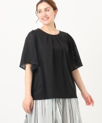 eur3/【大きいサイズ/a.v.v×eur3】リーフレーススリーブトップス/508328029