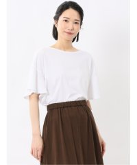 m.f.editorial/エムエフエディトリアル m.f.editorial 綿スムス クルーネック ラッフルスリープ Tシャツ/508328141