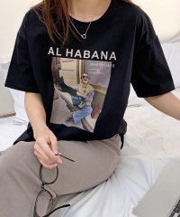 LOWO/ロワ LOWO 【綿100％使用】グラフィックプリントオーバーサイズTシャツ カットソー/508328857