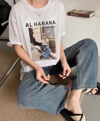 LOWO/ロワ LOWO 【綿100％使用】グラフィックプリントオーバーサイズTシャツ カットソー/508328857