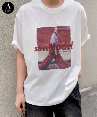 LOWO/ロワ LOWO 綿混シアーグラフィックプリントTシャツ カットソー/508328858