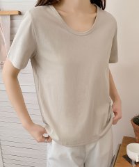 LOWO/ロワ LOWO ゆったりUネックシンプルTシャツ カットソー/508328860