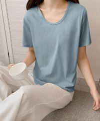 LOWO/ロワ LOWO ゆったりUネックシンプルTシャツ カットソー/508328860