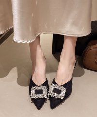 LOWO/ロワ LOWO ビジュー ポインテッドトゥ ミュール パンプス サンダル ハイヒール/508328861