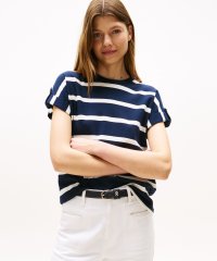 TOMMY HILFIGER/トミー ヒルフィガー TOMMY HILFIGER ゴールドボタンクルーネックショートスリーブTシャツ/508328917