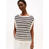 TOMMY HILFIGER/トミー ヒルフィガー TOMMY HILFIGER クロッシェオープンネックセーター/508328921