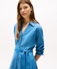 TOMMY HILFIGER/トミー ヒルフィガー TOMMY HILFIGER シャンブレーロングスリーブミディワンピース/508328922