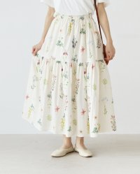 sanpo kuschel/サンポクシェル sanpo kuschel 愛されボタニカルラッフルスカート/508328946