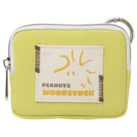 cinemacollection/シネマコレクション cinemacollection スヌーピー ミニポーチ カラビナ付きフラットポーチ ワッペン ウッドストック ピーナッツ マリモクラフト /508329293
