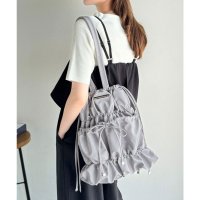 Classical Elf/クラシカルエルフ Classical Elf 大人ガーリー、だけどちゃんと実用的。ロゴプレート使いリボンシャーリングトートバッグ/508329306