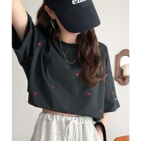 Classical Elf/クラシカルエルフ Classical Elf 《JaVaジャバコラボ》春夏のカジュアルに、大人の“可愛い”をプラス。ミニハート刺繍Tシャツ（半袖）/508329322