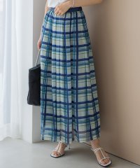 NIJYUSANKU（LARGE SIZE）/【WEB&一部店舗限定/洗える】手書き風チェックプリント ギャザー スカート/508329481