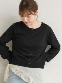 RETRO GIRL/レトロガール RETRO GIRL クルーネックチビ釦カーデ/508329557