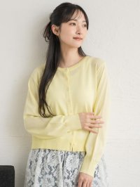 RETRO GIRL/レトロガール RETRO GIRL クルーネックチビ釦カーデ/508329557