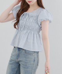 NICE CLAUP/OLIVE des OLIVE OUTLET/【RMAF】シャーリングペプラムブラウス/508329890