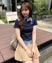 NICE CLAUP/OLIVE des OLIVE OUTLET/【@re.__mi23セレクト】フェイクシャツレイヤードトップス/508329936