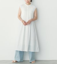 Noia/ノイア Noia ピンタック フレンチスリーブ シャツワンピース/508330119