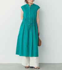 Noia/ノイア Noia ピンタック フレンチスリーブ シャツワンピース/508330119