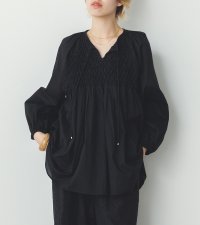 Noia/ノイア Noia スモッキング ブラウス/508330127