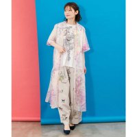 ScoLar/スカラー ScoLar 花フルーツ柄シアーシャツワンピース/508330304