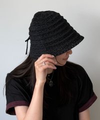 MAGASIN DE MODE Onjna/マガジンデモードオンジェナ MAGASIN DE MODE Onjna リボン付き透かし編みハット KNF127/508330620