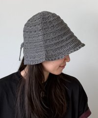 MAGASIN DE MODE Onjna/マガジンデモードオンジェナ MAGASIN DE MODE Onjna リボン付き透かし編みハット KNF127/508330620