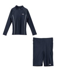 FILA/【フィラ】長袖ハーフZIPラッシュセパレート水着/508267627