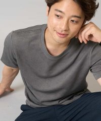 a.v.v (MEN)/【接触冷感/イージーケア】キカジャカードクルーネックカットソー〈SMART SERIES〉通勤　ビジネス　ジャケット/508271379