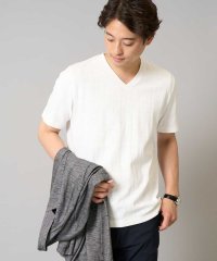 a.v.v (MEN)/【接触冷感/毛玉になりにくい/イージーケア】変形スムースＶネックカットソー〈SMART SERIES〉/508271380