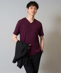 a.v.v (MEN)/【イージーケア/接触冷感/毛玉になりにくい】ストライプジャカードＶネックカットソー〈SMART SERIES〉ビジネス 通勤 ジャケット/508271383