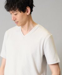 a.v.v (MEN)/【イージーケア/接触冷感/毛玉になりにくい】ストライプジャカードＶネックカットソー〈SMART SERIES〉ビジネス 通勤 ジャケット/508271383