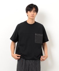 Purple & Yellow/インレイデニム切り替えプルオーバー/508287283