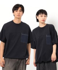 Purple & Yellow/インレイデニム切り替えプルオーバー/508287283