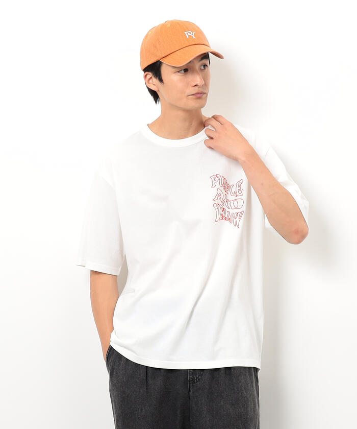 バック＆胸刺繍ウェーブロゴ半袖Tシャツ(508287285) | パープル