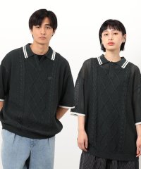 Purple & Yellow/シアーポロニット/508287286
