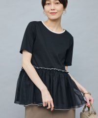 NOLLEY’S sophi/ポンチ×オーガンジーペプラムプルオーバーカットソー/508317686