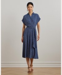 LAUREN RALPH LAUREN/ジオプリント ベルテッド クレープ ドレス/508320545