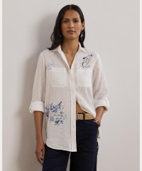 LAUREN RALPH LAUREN/リラックス フィット プリント ロールタブ スリーブ シャツ/508320556