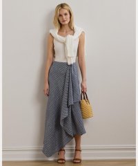 LAUREN RALPH LAUREN/ストライプド リネン Aライン ミディ スカート/508320560