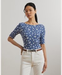LAUREN RALPH LAUREN/フローラル ストレッチ コットン ボートネック Tシャツ/508320585